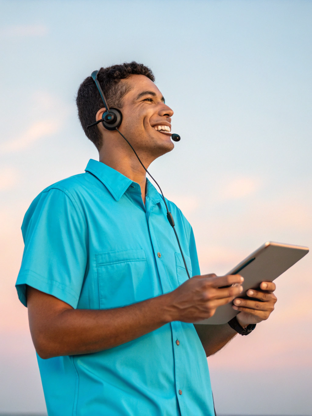 Support agent icon representing live chat communication