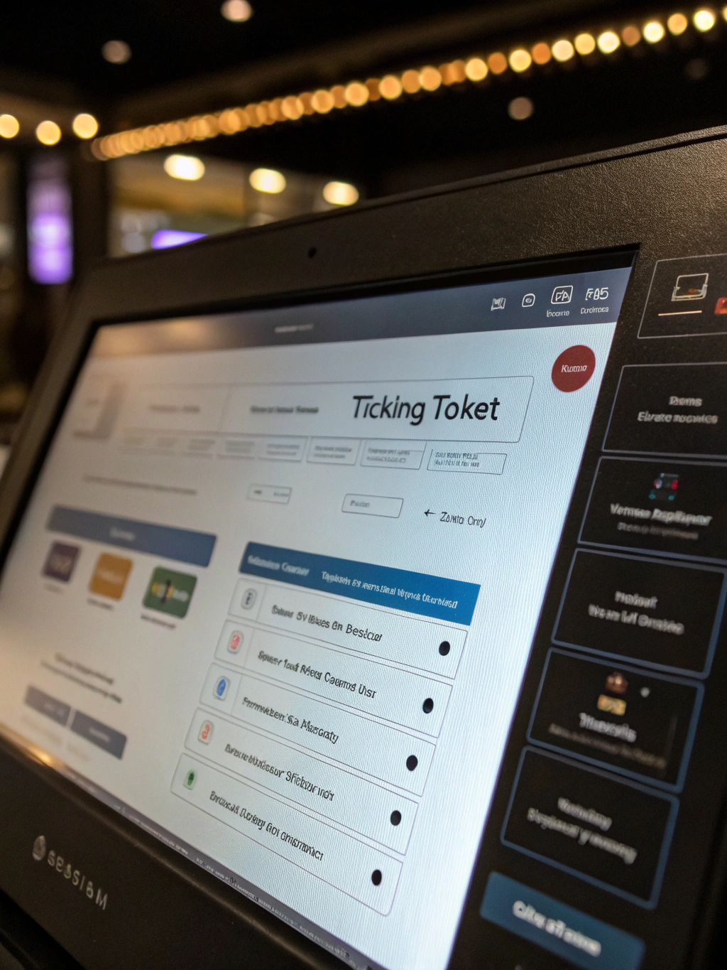 Secure ticketing system interface for account help
